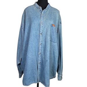 Jordache Blue Casual Button Down Shirt Size XL